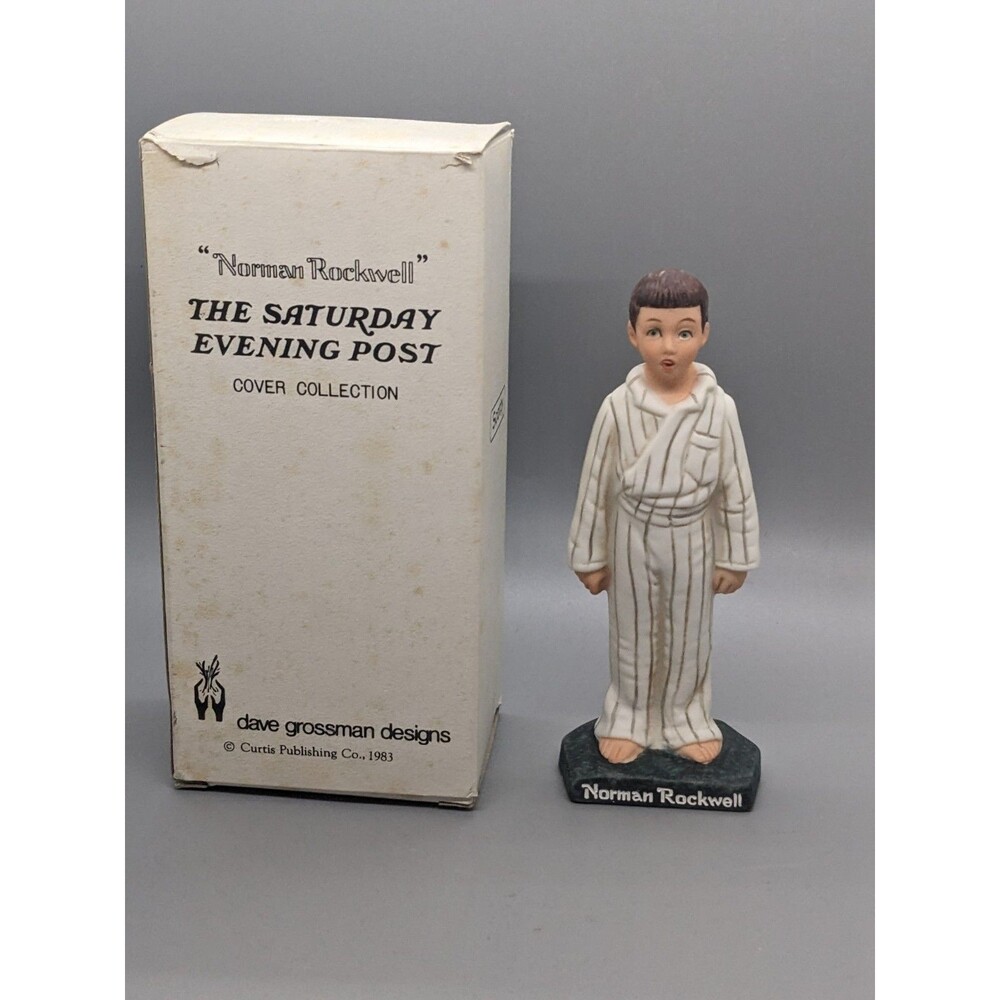 Norman Rockwell Figurine "Scotty" Signed Scott Ingram David Grossman Designs